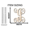 thumbnail image 2 of Unfinished Wood Monogram I Shape - Craft - up to 46" DIY 16" / 3/4", 2 of 3