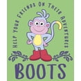 thumbnail image 2 of Girl's Dora the Explorer Adventurous Boots  Graphic Tee Green Apple Medium, 2 of 4
