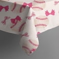 thumbnail image 6 of Pink Bows and Baseballs Pattern Rectangle Tablecloth 60"x102",Waterproof Polyester Rectangle Table Cloth, Wipeable Spillproof Polyester Tablecloth for Dining, Camping, Indoor and Outdoor, 6 of 6