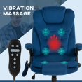 thumbnail image 4 of Point Vibrating Massage Office Chair with Heat, Velvet High Back Executive Office Chair with Reclining Backrest, Padded Armrests and Remote, 4 of 18
