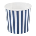 thumbnail image 2 of Bio Tek 12 oz Round Blue and White Stripe Paper Soup Container - 3 1/2" x 3 1/2" x 3 1/2" - 200 count box, 2 of 10