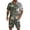 Gray, variant on Men's 2 Piece Summer Outfits Texture Pattern Short Sleeve Shirt and Shorts Matching Set for Beach Cruise Resort Vacation