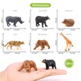 thumbnail image 4 of Volnau Mini Safari Animal Toys Figures 12PCS Wild Figurines Miniature for Toddler Kids Birthday Gift, 4 of 9