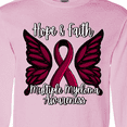 thumbnail image 4 of Inktastic Multiple Myeloma Cancer Awareness Hope & Faith with Butterfly Ribbon Long Sleeve T-Shirt, 4 of 5