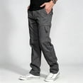 thumbnail image 2 of Men Regular Fit Utility Trousers Stretch Reinforced Multi Pocket All Terrain Cargo Pants S-XL, 2 of 10