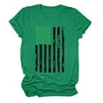 thumbnail image 3 of BLVB St Patricks Day Women Crewneck Short Sleeve Summer T-Shirt Casual Basic Shamrock Clover Printed Tee Tops, 3 of 4