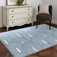 thumbnail image 3 of Area Rugs for Living Room Bedroom, Ombre 4'x6' Rug Washable Carpet Runner Indoor Outdoor, Farmhouse Stripes Modern Abstract Art Non Slip Accent Floor Mats Rug for Kitchen, Office, 3 of 8