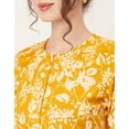 thumbnail image 5 of Moomaya Printed Viscose Summer Top For Women, Round Neck Short Sleeves Casual Top, 5 of 8