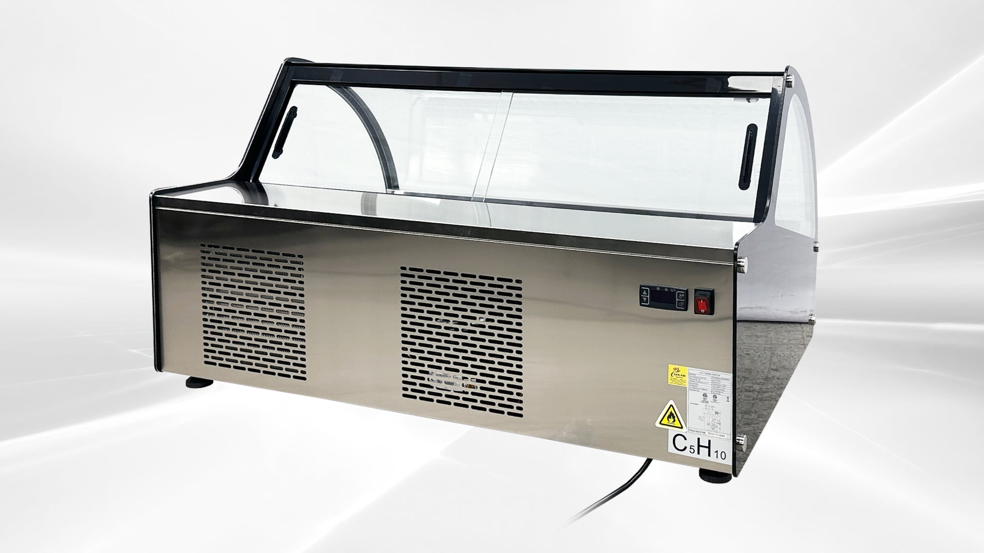 Cooler Depot 46 In. Gelato Case Dipping Freezer Ice Cream Cabinet DW-6R, NSF Certified