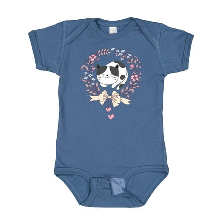 

Inktastic Cat Lover Gifts Flowered Wreath Gift Baby Girl Bodysuit