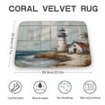 thumbnail image 2 of Beach House Pattern Bath Mat,Plush Bathroom Decor Mat with Non Slip Backing,Bath Rugs for Bathroom, Great for Bath, Shower, Bedroom, Kitchen, Office or Door Mats 16"x24", 2 of 7
