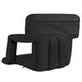 thumbnail image 5 of GoTeam Portable Reclining Anywhere Chair - Portable Folding Cushioned Stadium Seat w/Arms (Black), 5 of 7