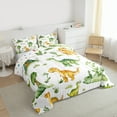 thumbnail image 2 of Manfei Green Orange dinosaur Bedding Comforter Set,Happy Camping Twin Comforter Sets,Green Rustic Leaves Bedding Set For Boy Teens,Luxury Bedroom Decor Reversible,2 Pieces, 2 of 7