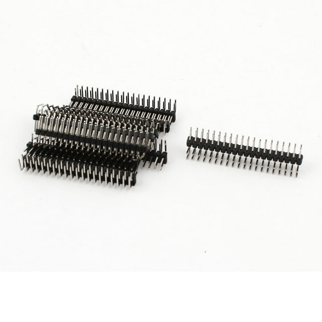 10PCS 2.54mm 2 x 20 pines Conector Macho de Doble Fila con Ángulo Recto