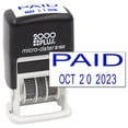 thumbnail image 2 of Cosco 2000 PLUS Self-Inking Rubber Date Office Stamp with PAID Phrase & Date - BLUE Ink (Micro-Dater 160), 12-Year Band, 2 of 3