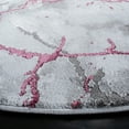 thumbnail image 3 of SAFAVIEH Craft Paul Abstract Area Rug, Grey/Wine, 6'7" x 6'7" Round, 3 of 10