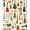 Orange, Pattern 2, variant on ODIKA 4'x6' Machine Washable Non-Slip Area Rug, Music Musical Instrument Design High Traffic Rug, Orange, 90302