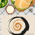 thumbnail image 3 of Joocar Abstract Spiral Design Linen Table Mats Set of 4 for Home Kitchen Table Decor 12x18 inch, 3 of 5