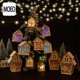 thumbnail image 4 of 3PCS iluminan la casa de Navidad nevada de madera rústica-mesa de madera X, 4 of 4