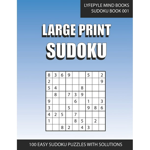 lyfepyle easy sudoku puzzles large print sudoku easy large print sudoku book 001 paperback walmart com