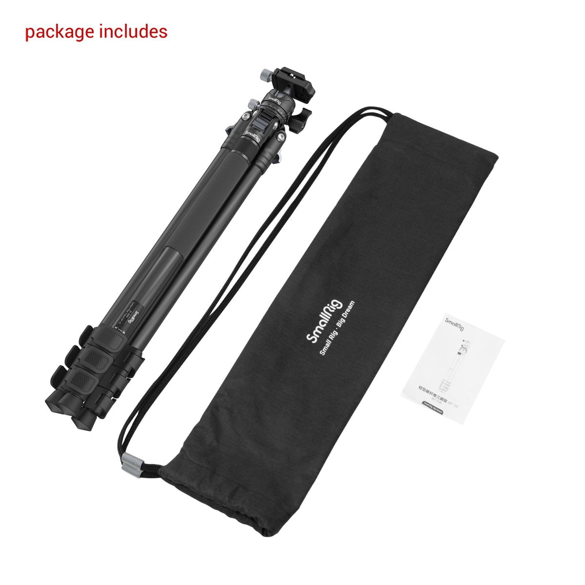 SmallRig Carbon Fiber 2-IN-1 Tripod Camera & Monopod Arca-Swiss Travel Tripod