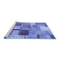 thumbnail image 2 of Ahgly Company Machine Washable Indoor Round Patchwork Blue Transitional Area Rugs, 8' Round, 2 of 4