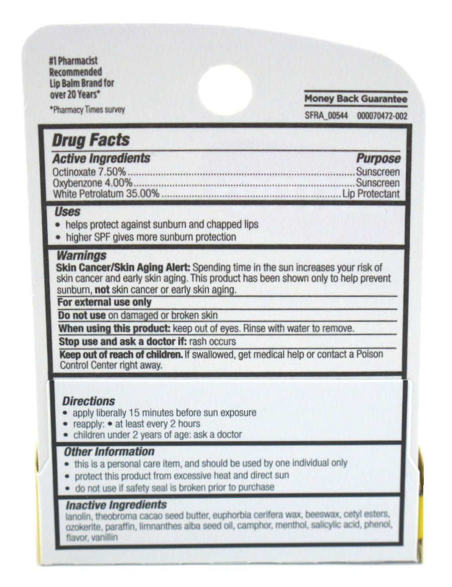 Carmex Lip Balm Stick Original Spf#15 0.15 Ounce (Pack of 12)