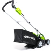 Greenworks 14 2 Cycle 40 V Battery Push Walk-Behind Mowers, Rust Resistant, Adjustable Cutting Height, Single Lever Height Adjustment, Mulching, Bagger, Folding Handle, Brushless Motor