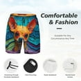 thumbnail image 6 of Picia Colorful Textured Chihuahua pattern Mens Swim Trunks with Compression Liner Stretch Beach Shorts Quick Dry with Zipper Pockets No-Chafing Board Shorts-Medium, 6 of 9