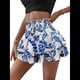 thumbnail image 3 of Mini Shorts con Volantes y Cintura Alta para Mujer Bonitos Shorts Cortos Escalonados con Shorts Debajo Azul XXL, 3 of 8