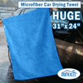 thumbnail image 4 of Toallas de microfibra para secar coches HOMEXCEL, paquete de 2 unidades, 80 x 60 cm, color azul, 4 of 7