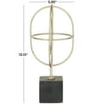 thumbnail image 3 of 6" x 13" Gold Marble Loop Geometric Sculpture with Marble Base, by CosmoLiving by Cosmopolitan, 3 of 8