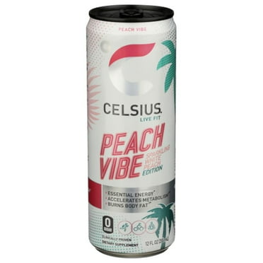 Celsius Peach Vibe Sparkling Energy Drink 12 fl oz