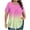 Hot Pink, variant on Annhoo Womens Plus Size T-Shirts Pleated Crew Neck Oversized Summer Spring Clothes Trendy Short Sleeve Loose Tops
