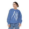thumbnail image 5 of Effete Feline Claw Marks Scratch Unisex Garment-Dyed Sweatshirt, 5 of 8