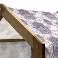 thumbnail image 4 of Hamsa Pet House, Doodle Ombre Leaves and Circles with Motif of Importance from East, Outdoor & Indoor Portable Dog Kennel with Pillow and Cover, 5 Sizes, Hot Pink and Lavender, by Ambesonne, 4 of 4
