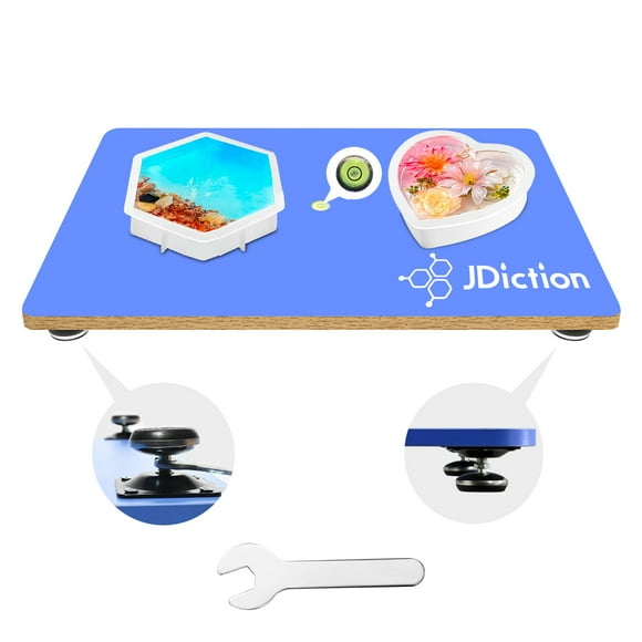 JDiction Resin Leveling Table for Epoxy Resin &amp; Art Work,16''x 12'' Adjustable Self Leveling Epoxy Resin Accessories, Re