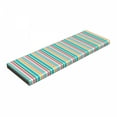 thumbnail image 1 of Pinstripe Bench Pad, Modern Style Cheerful Vivid Colors and Funky Multisize Stripes, HR Foam Cushion with Decorative Fabric Cover, 45" x 15" x 2", Multicolor, by Ambesonne, 1 of 3