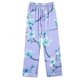 thumbnail image 4 of Puntoco Conjunto De Pijama Informal De Manga Larga Con Estampado De Moda Informal Para Mujer (1 top + 1 Pantalón) Conjunto De Solapa De Manga Larga Azul Xxl, 4 of 4