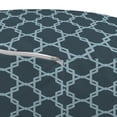 thumbnail image 3 of Quatrefoil Pouf Cover with Zipper, Moroccan Style Oriental Pattern Antique Tiling Design, Soft Decorative Fabric Unstuffed Case, 30" W X 17.3" L, Slate Blue and Pale Blue, by Ambesonne, 3 of 5