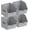 Grey, variant on Fabric Closet Storage Cubes - 8 Pack Square Storage Bins with Dual Handles for Clothes, Towels, Toys, Cube Storage Organizers for Bedroom, Nursery, Shelves, Closet, Small Spaces, Black