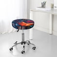 thumbnail image 7 of Kll Tropical Flower Round Bar Chair Cushion Cover 13 Inch,Bar Stool Protector With Elastic, Soft Washable, 7 of 7