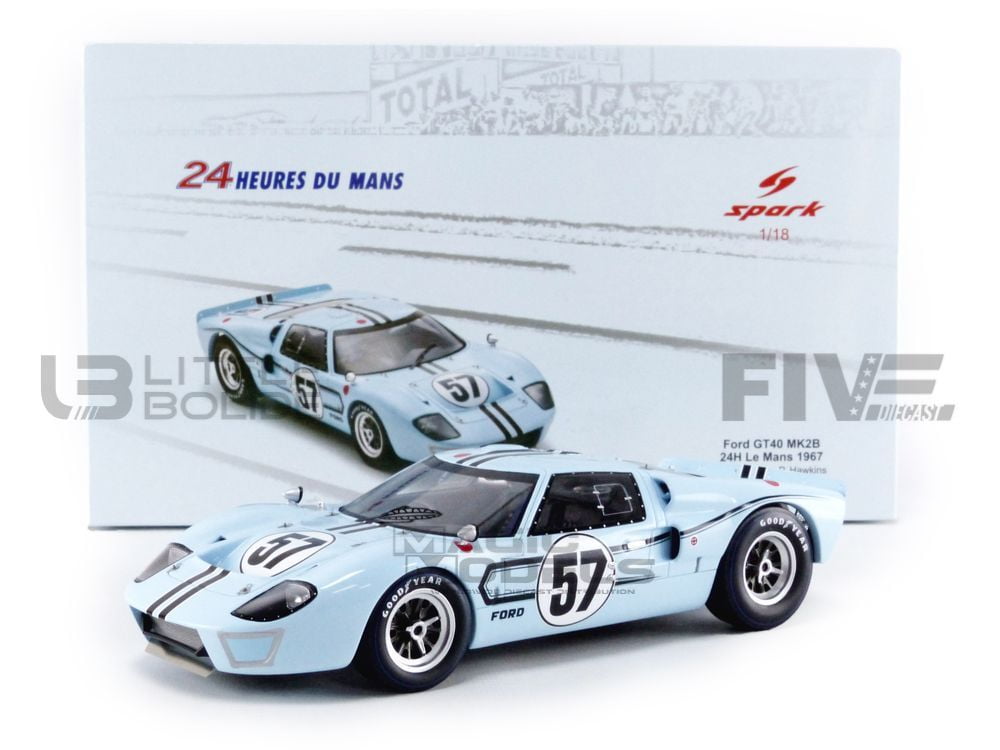 Ford GT40 Nr.10 Lap Record 24H Le Mans 1964 (With Acrylic Cover), SPARK