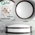thumbnail image 3 of QPLUS Lampe de Plafond LED Dimmable 12 Pouces Bronze, 3 of 4