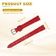 thumbnail image 2 of Correas de reloj de cuero Uxcell para hombres y mujeres, correa de reloj de liberación rápida de 12 mm con patrón de cocodrilo, correa de cuero plana y delgada elegante con herramientas, roja, 2 of 7