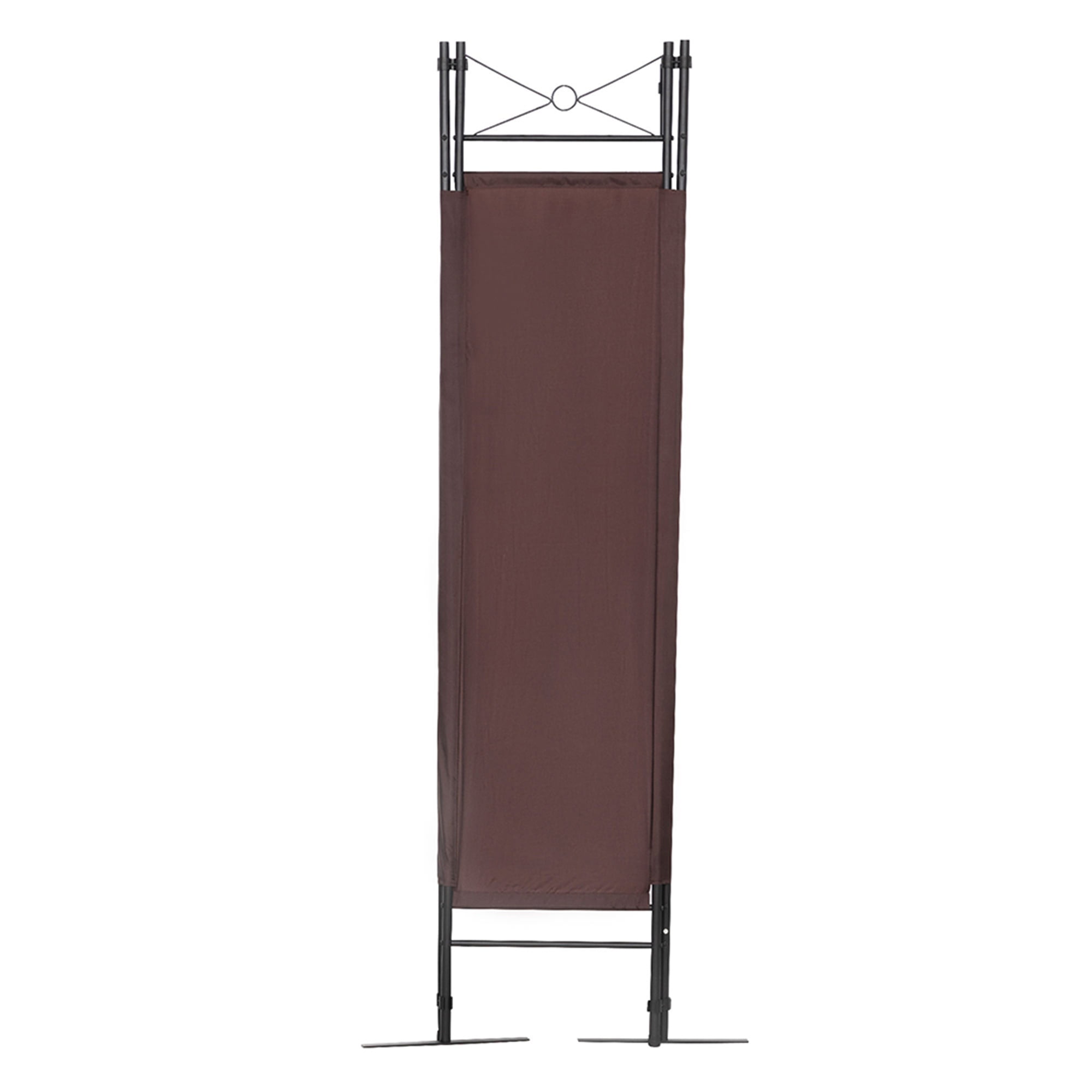 Kadyn 4-Panel Metal Folding Room Divider, 5.94Ft Freestanding Room Screen Partition Privacy Display for Bedroom, Brown Kadyn 4-Panel Metal Folding Room Divider, 5.94Ft Freestanding Room Screen Partition Privacy Display for Bedroom, Brown