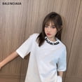 thumbnail image 3 of BALENCIAGA100 % Original De Los Hombres Y Las Mujeres De La Moda Escote Letra Impreso Camiseta Parejas Suelto Transpirable Descansopangjing, 3 of 4
