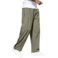 thumbnail image 4 of Vedolay Mens Pants Flap Pockets Baggy Pants Khaki,M, 4 of 5