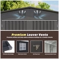 thumbnail image 6 of PABIMIA 12'x18' Outdoor Metal Storage Shed with 2 Windows, Large Steel Garden Shed with Lockable Double Doors, Reinforced Structure for Backyard, Garden, Lawn, 6 of 7