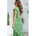 thumbnail image 3 of Fantaslook Dresses for Women Summer Casual Boho Dress Floral Print Ruffle Sleeve Midi Beach Dresses, 3 of 7